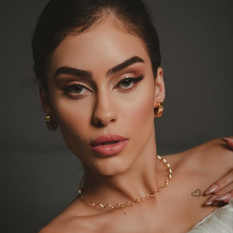 CHOKER ZIG ZAG BANHADO A OURO 18K