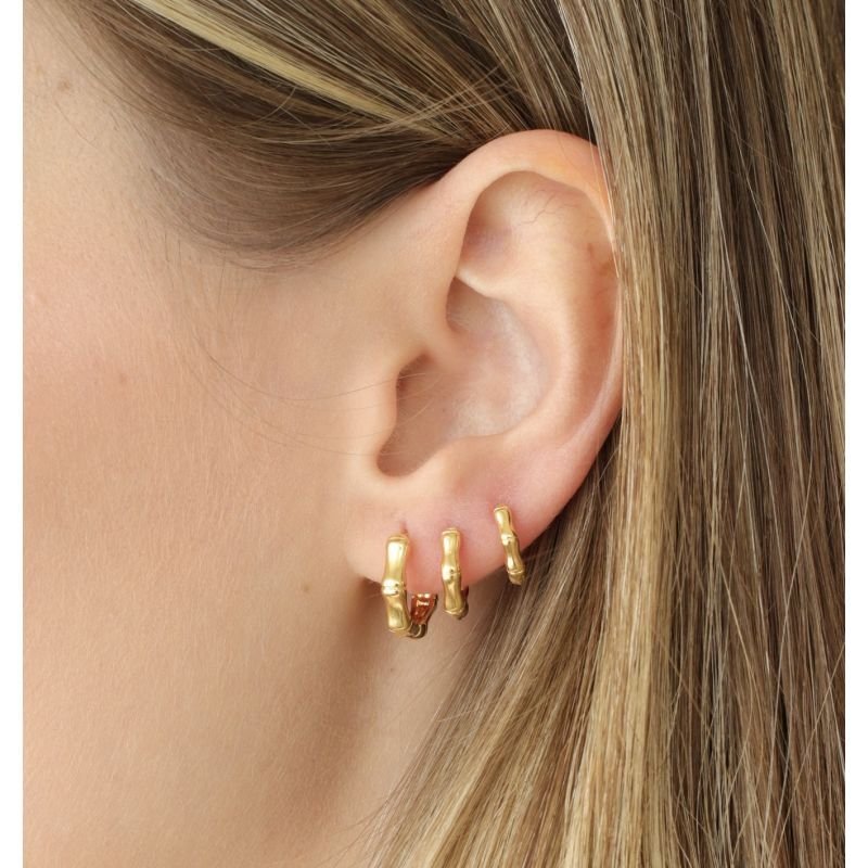 KIT ARGOLA DAILY P, M ,G BANHADO A OURO 18K