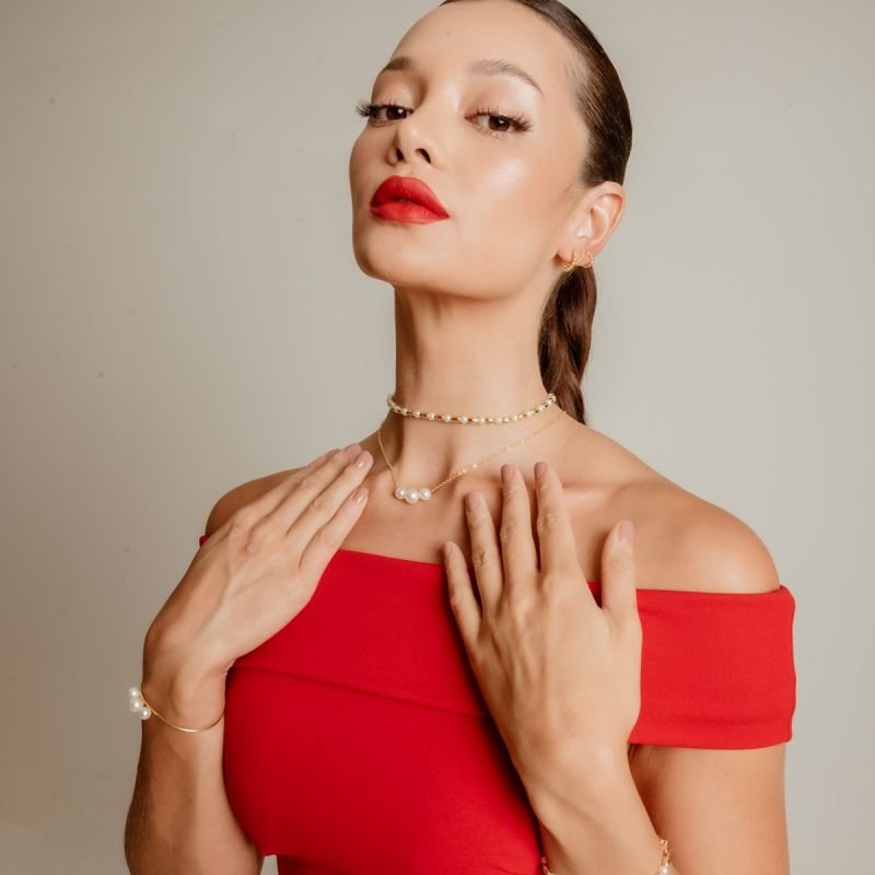 KIT ARGOLA ONDAS P, M ,G DOURADO FOLHEADO