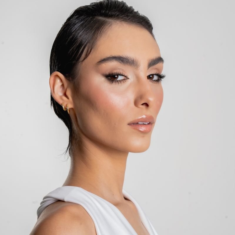 KIT ARGOLA TRIO CHARME BANHADO A OURO 18K