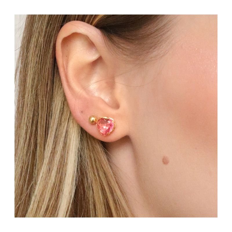 KIT BRINCO DUO LOVE VERMELHO BANHADO A OURO 18K