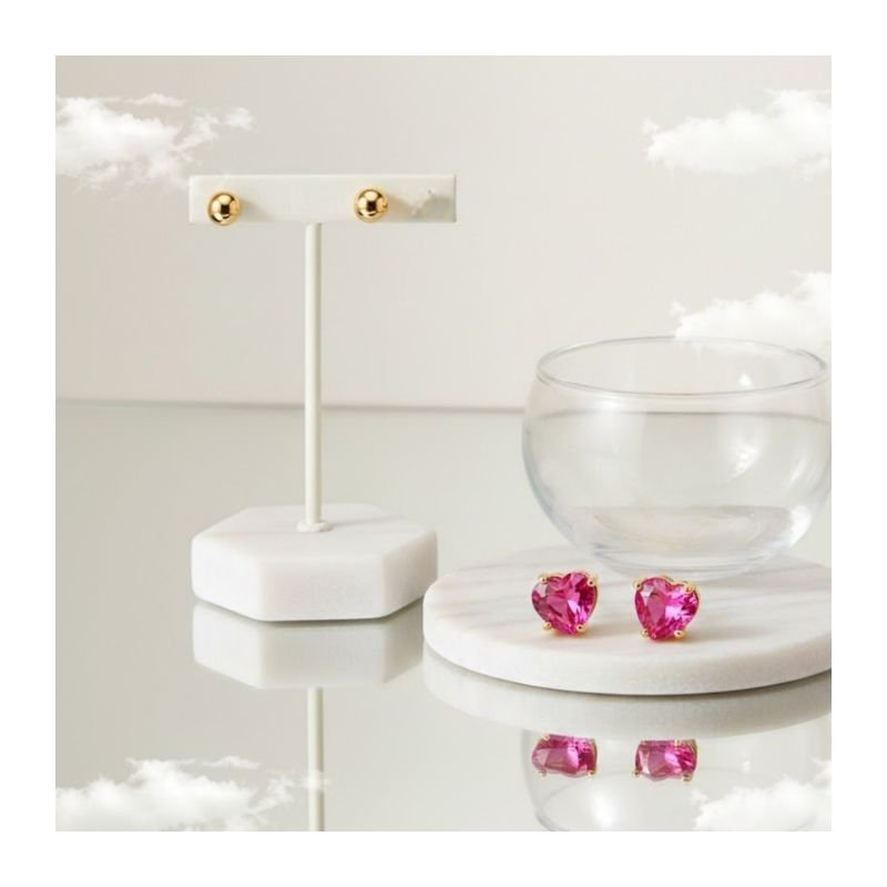 KIT BRINCO DUO LOVE VERMELHO BANHADO A OURO 18K