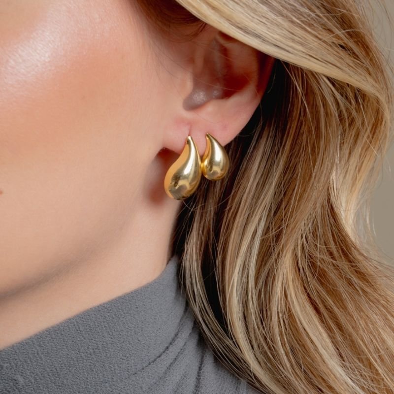 KIT BRINCO GOTAS P, M BANHADO A OURO 18K