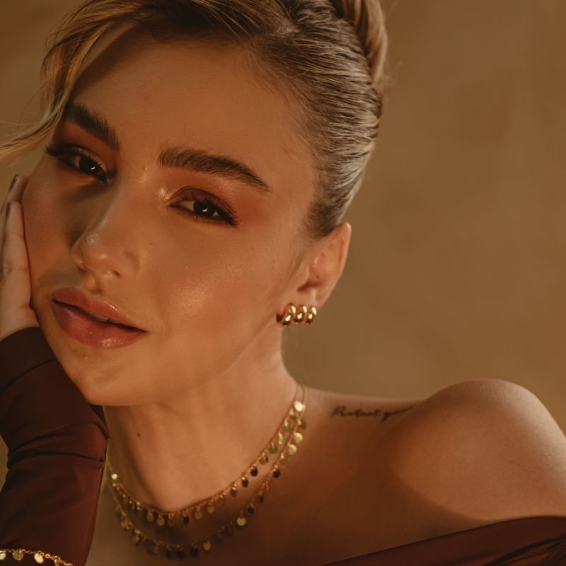 KIT TRÊS PARES ARGOLA ROAUD P,M,G DOURADO FOLHEADO