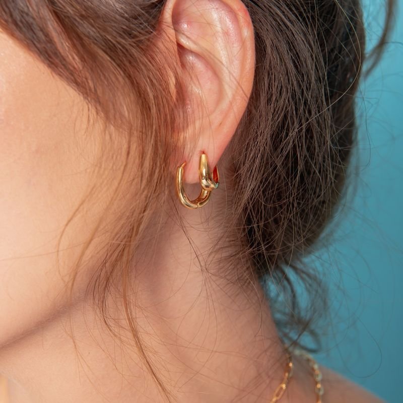 KIT TRIO ARGOLA EMERGIR P,M,G DOURADO FOLHEADO