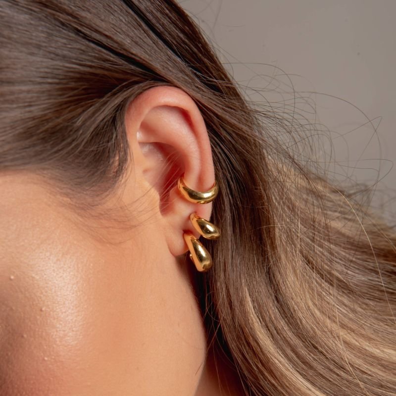 PIERCING ABAULADO P DOURADO FOLHEADO