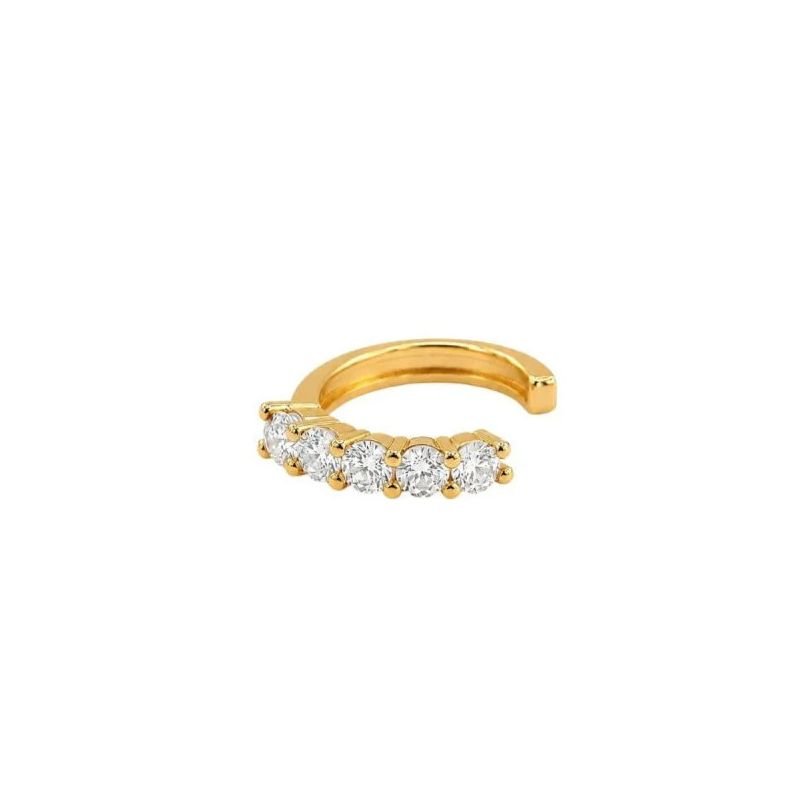 PIERCING RIVIERA ZIRCONIA BANHADO A OURO 18K