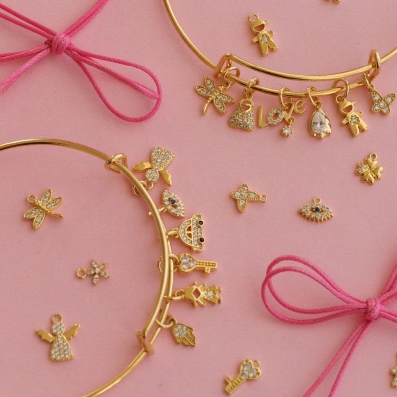 PINGENTE ROSE ZIRCÔNIA BANHADO A OURO 18K