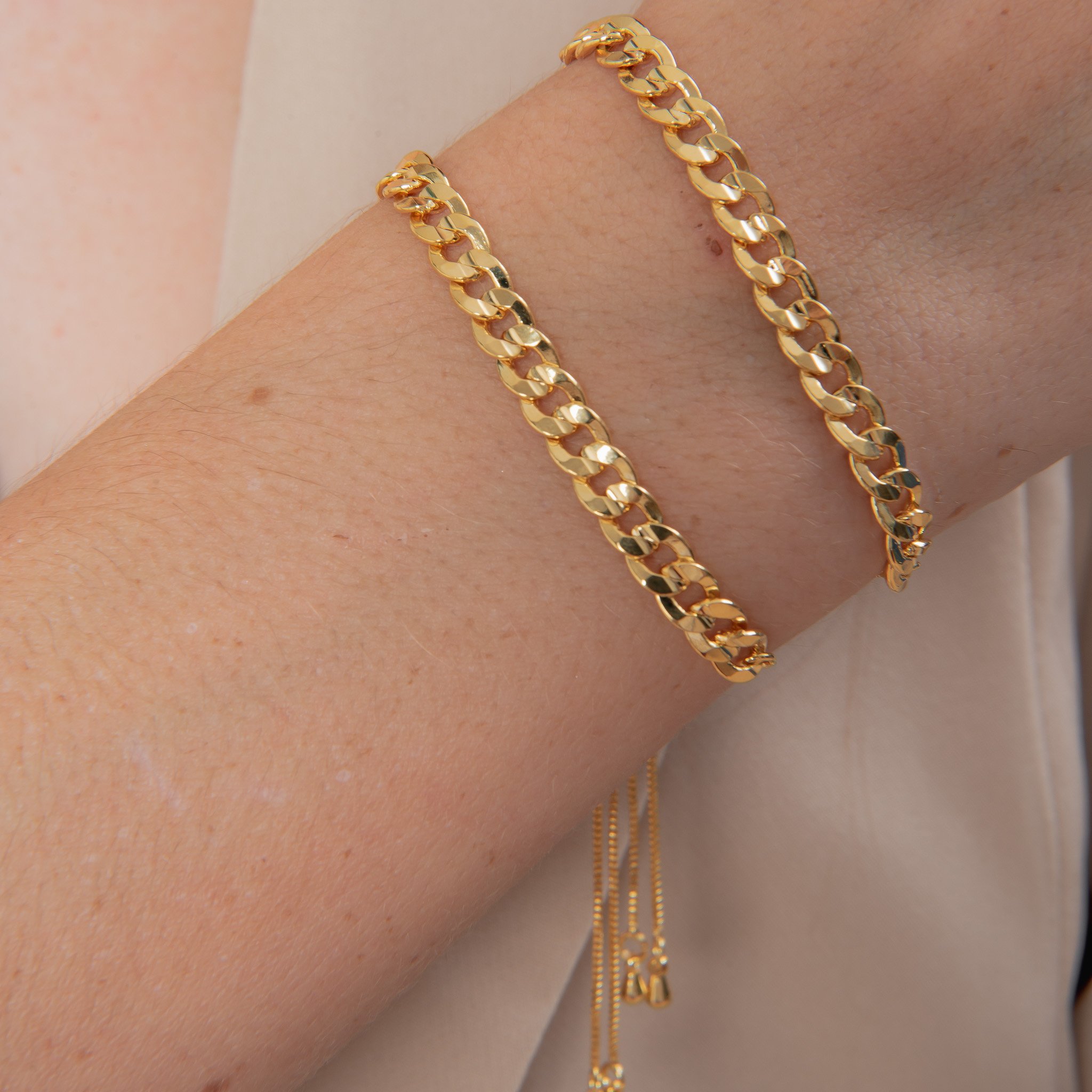 PULSEIRA GRAVATA SUZZI MINI DOURADO FOLHEADO