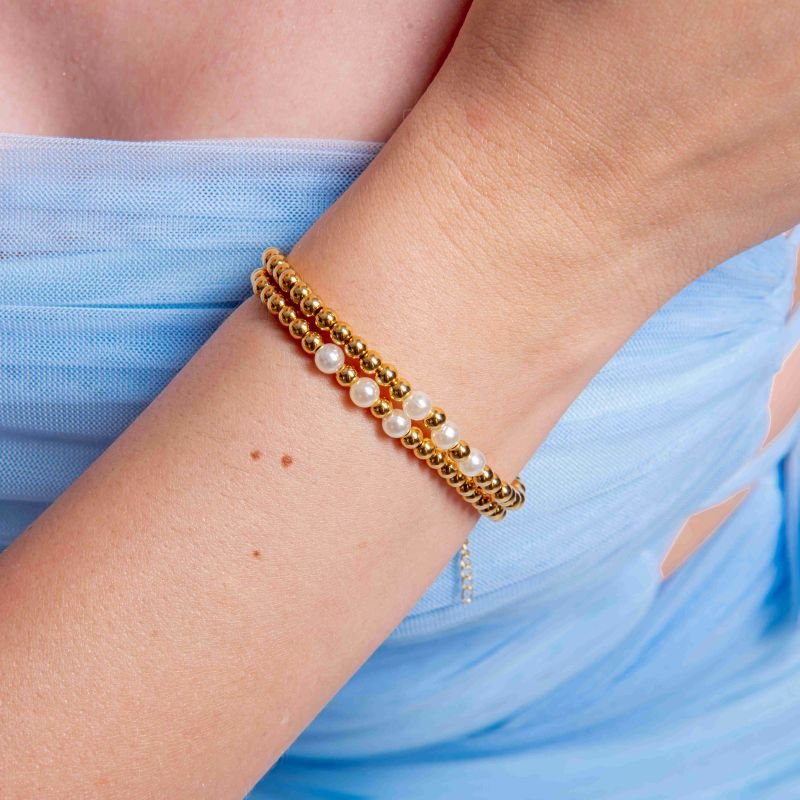 PULSEIRA AGNES ABS BANHADO A OURO 18K