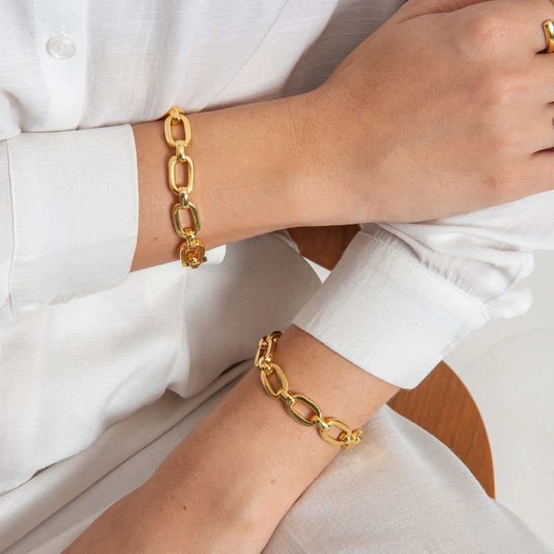 PULSEIRA CADEADO BANHADO A OURO 18K