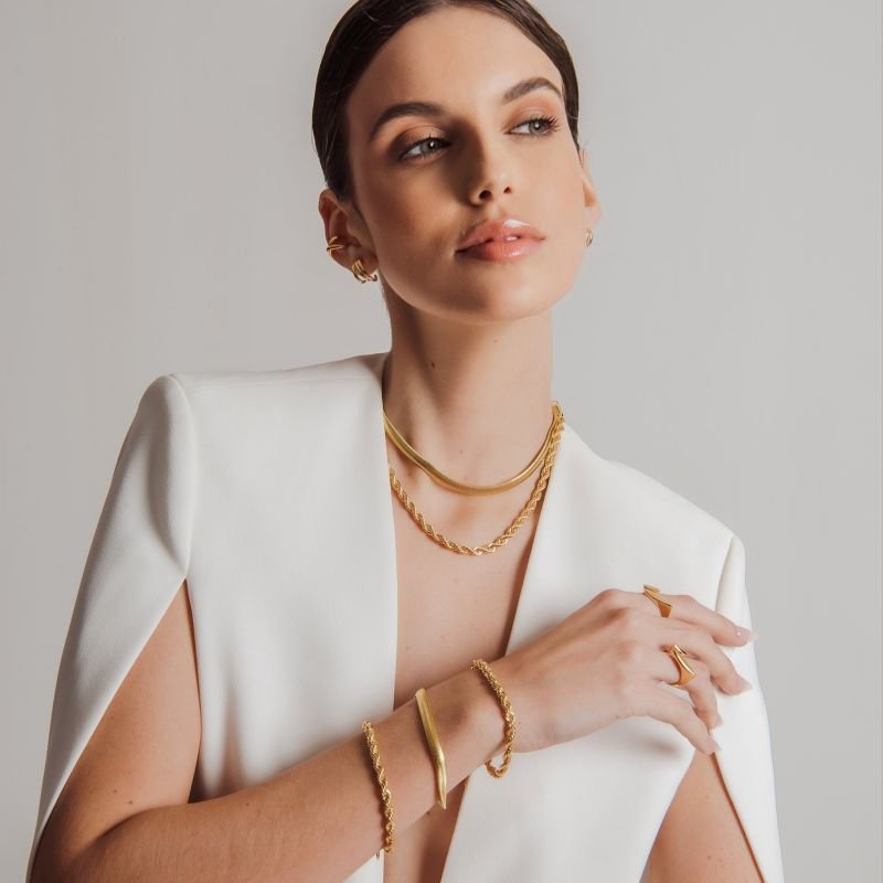 PULSEIRA CORDÃO BAIANO 5 MM BANHADO A OURO 18K