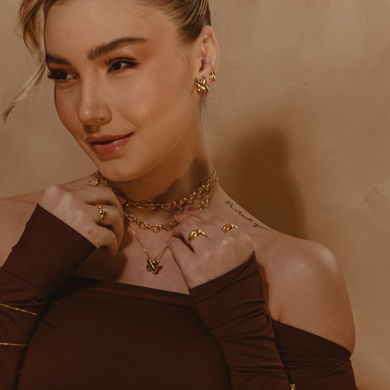 PULSEIRA DESIGN X BANHADO A OURO 18K NIVER8