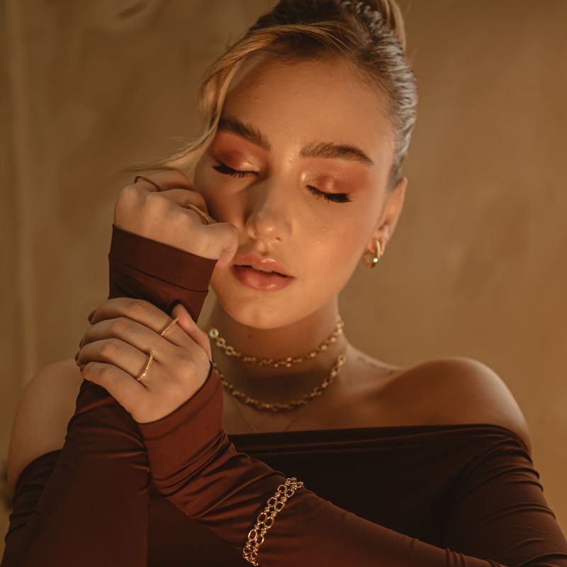 PULSEIRA ELOS EM LAÇOS DOURADO FOLHEADO