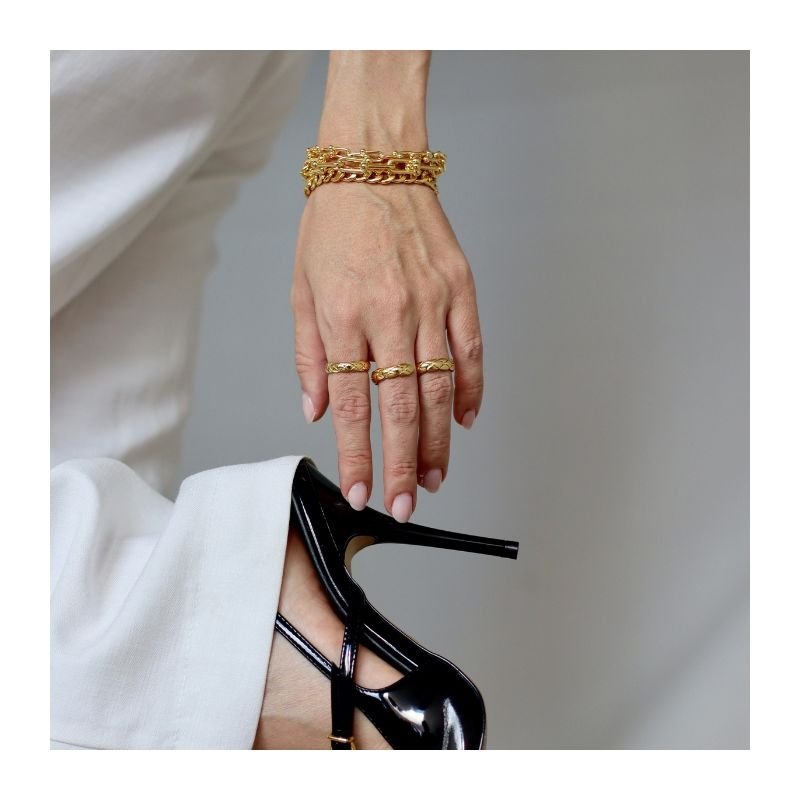 PULSEIRA ELOS INSPIRED TIFFA BANHADO A OURO 18K