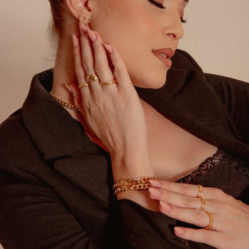 PULSEIRA ELOS LUXURY BANHADO A OURO 18K