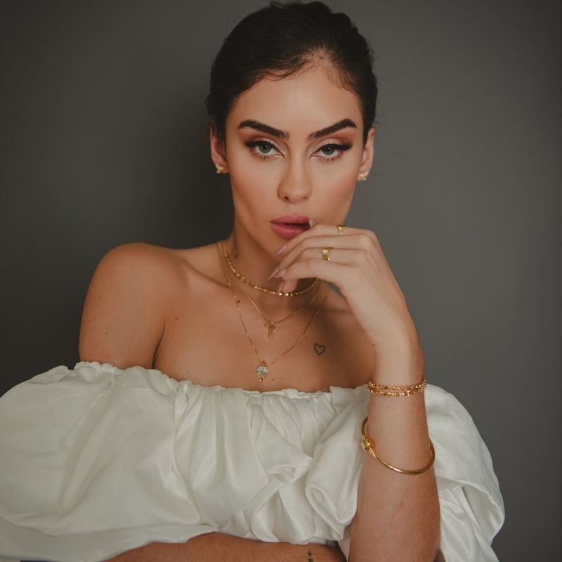 PULSEIRA ELOS RETANGULARES VASADOS DOURADO FOLHEADO