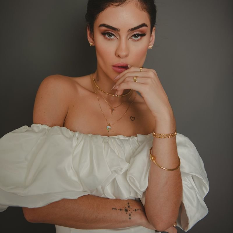 PULSEIRA GEOMETRICA VASADA DOURADO FOLHEADO