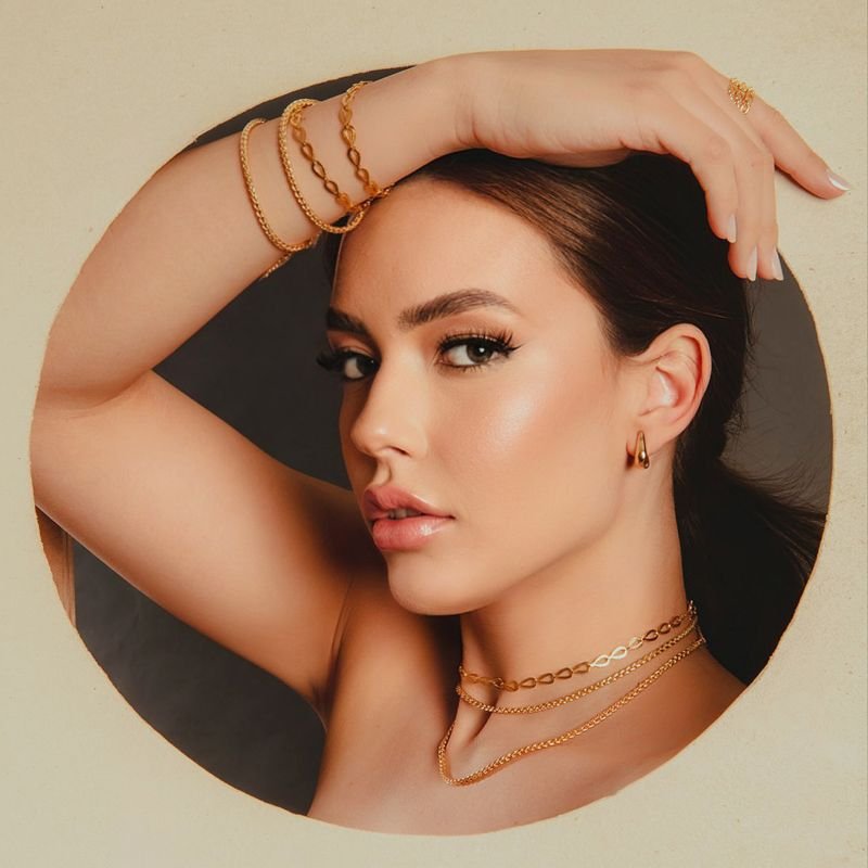 PULSEIRA GOTA VAZADA RISCADA DOURADO FOLHEADO