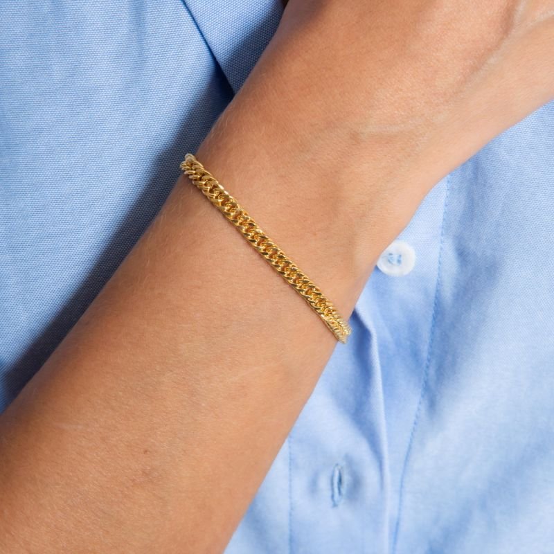 PULSEIRA GROUMET BANHADO A OURO 18K