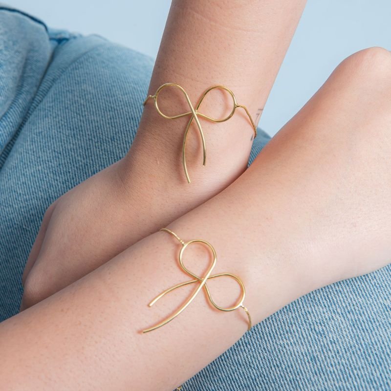 PULSEIRA LAÇO DOURADO FOLHEADO