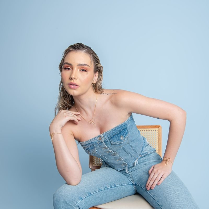 PULSEIRA LAÇO DOURADO FOLHEADO