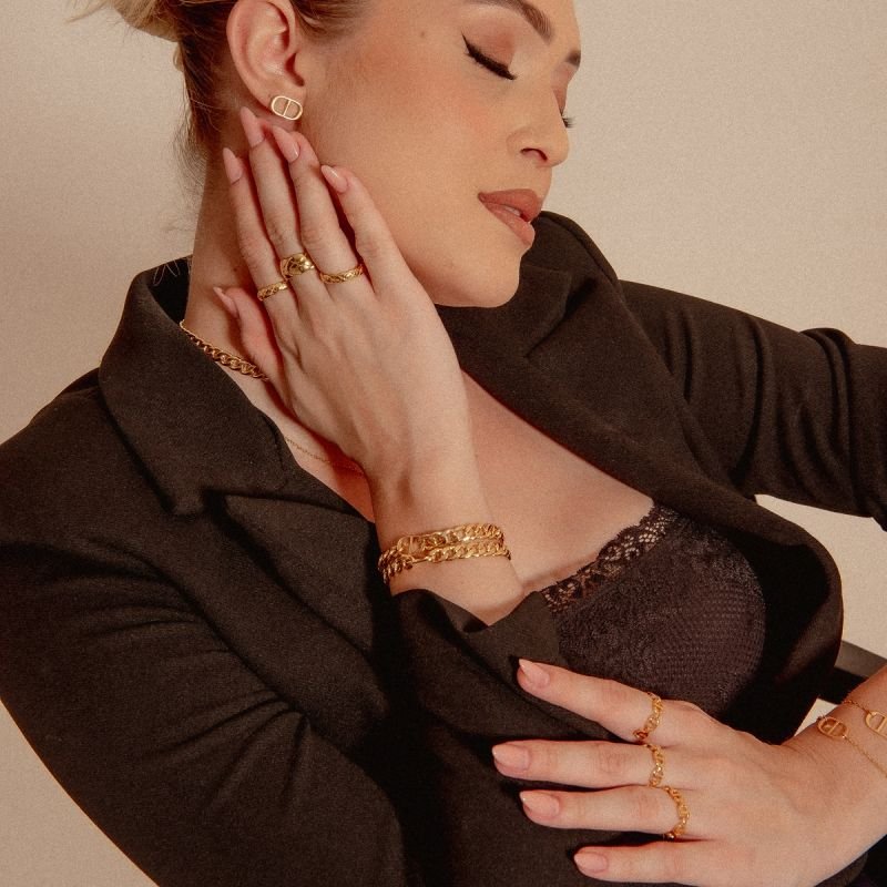 PULSEIRA LUXURY CLEAN BANHADO A OURO 18K