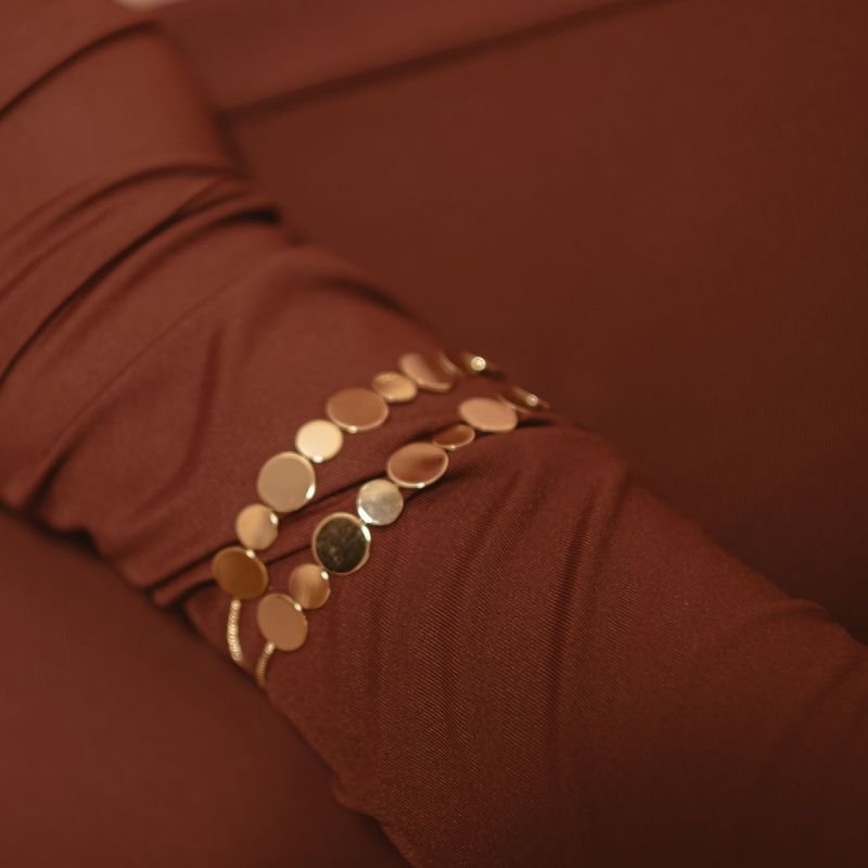 PULSEIRA MEDALHAS INTERCALADAS BANHADO A OURO 18K