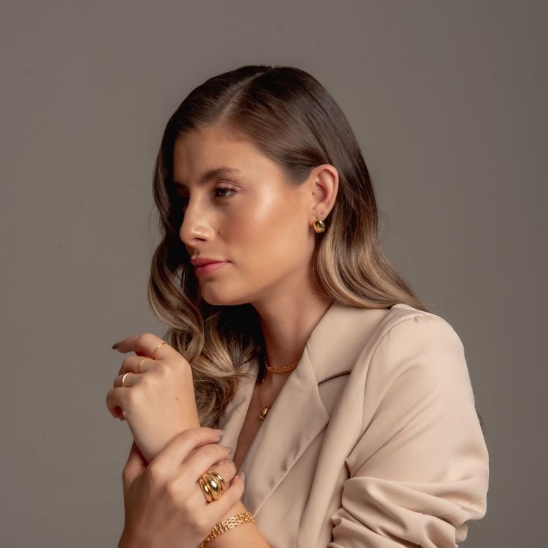 PULSEIRA MINI TIFFA BANHADO A OURO 18K