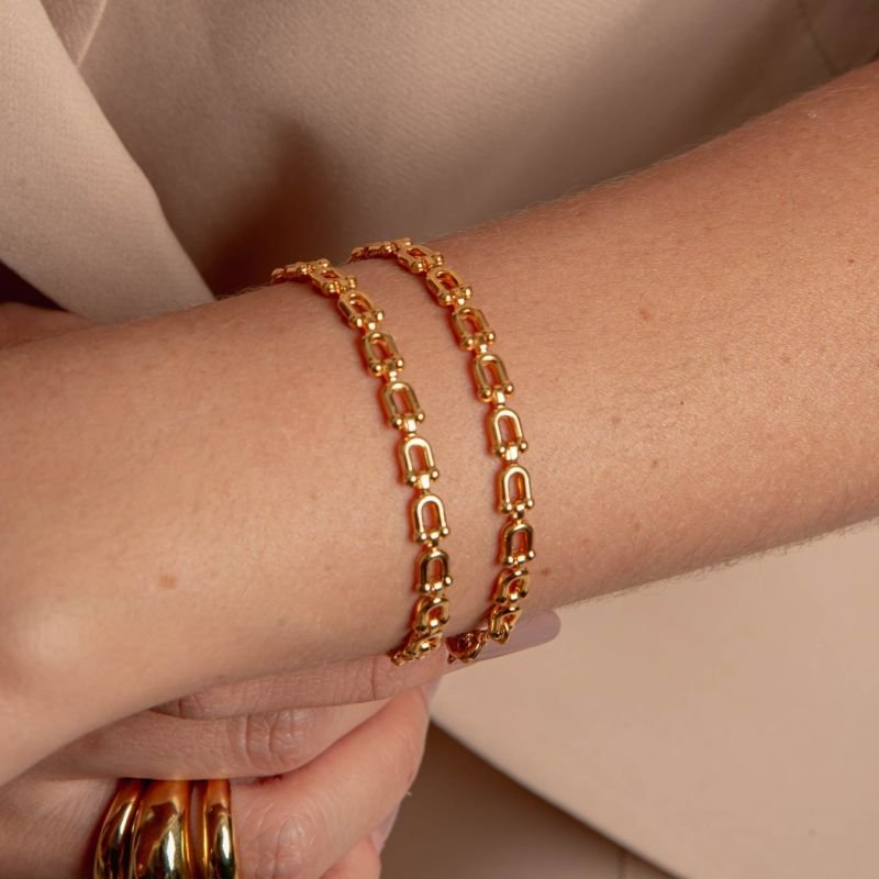 PULSEIRA MINI TIFFA BANHADO A OURO 18K