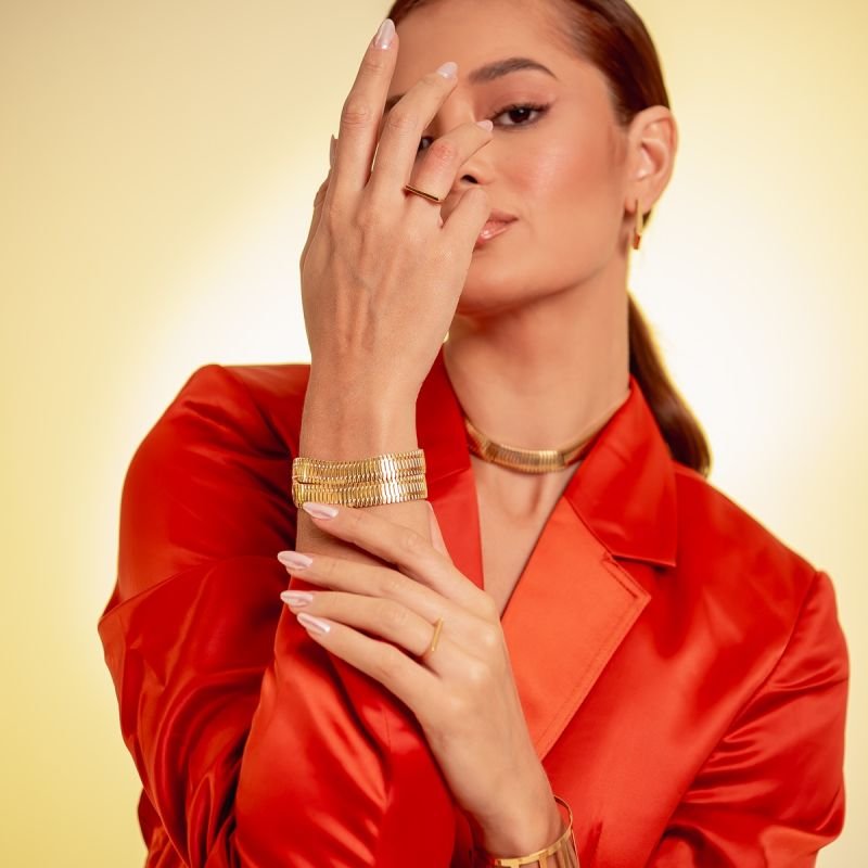 PULSEIRA NIX DOURADO FOLHEADO