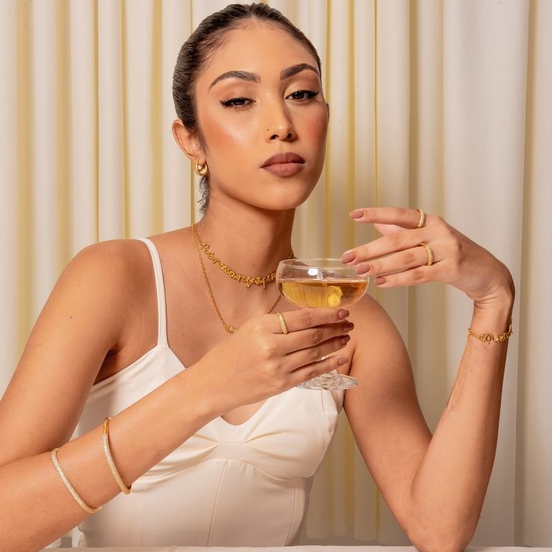 PULSEIRA PAI NOSSO DOURADO FOLHEADO