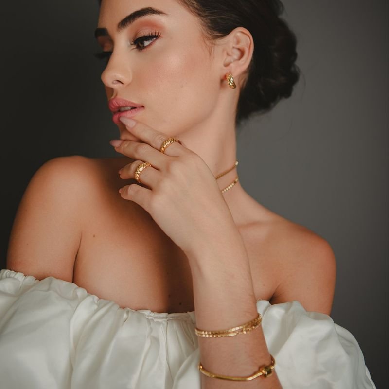 PULSEIRA CHARM DOURADO FOLHEADO