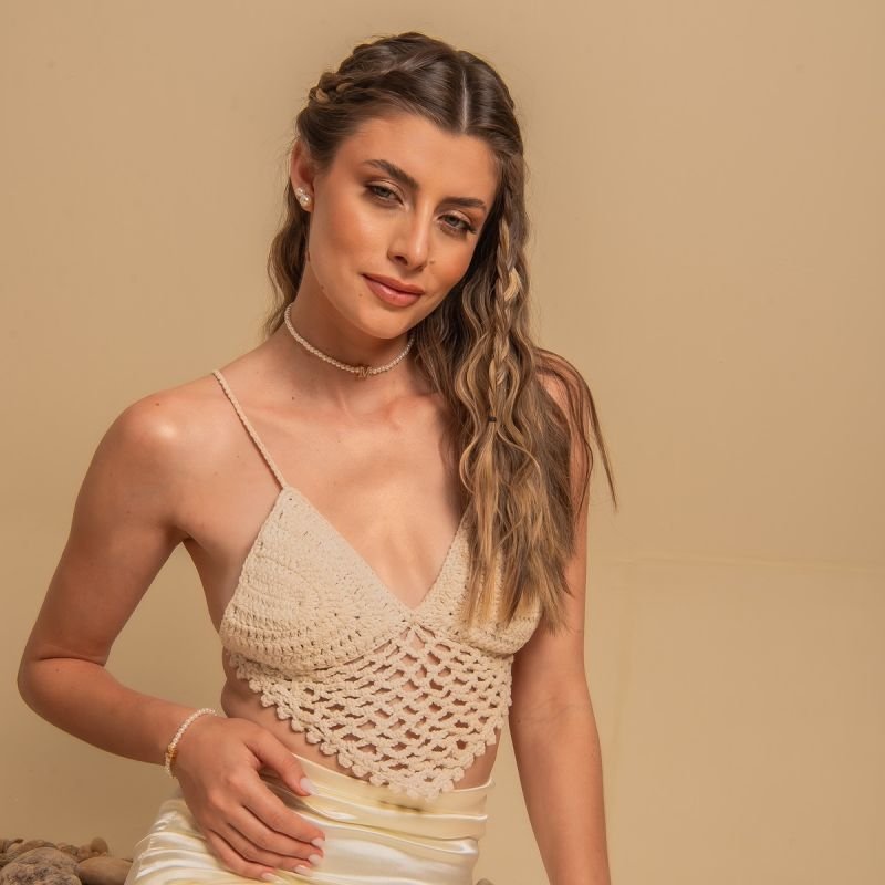 PULSEIRA PÉROLAS E LETRA ZIRCÔNIA BANHADO A OURO 18K