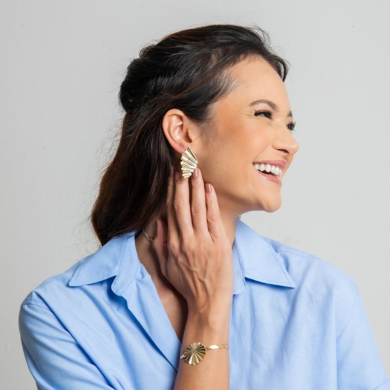 PULSEIRA SNAKE CIRCULO BANHADO A OURO 18K