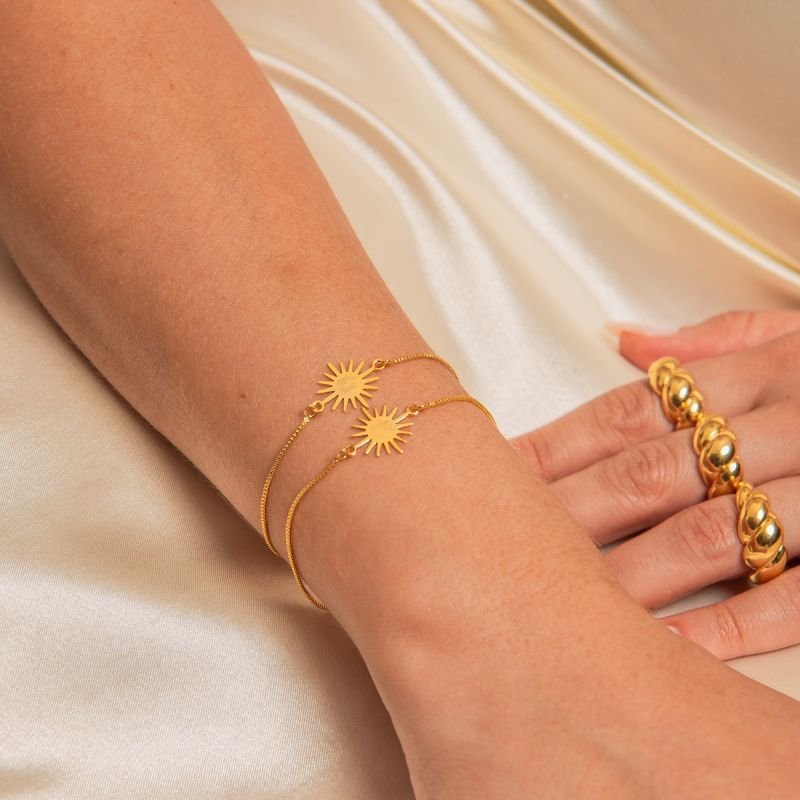 PULSEIRA SOLIS BANHADO A OURO 18K