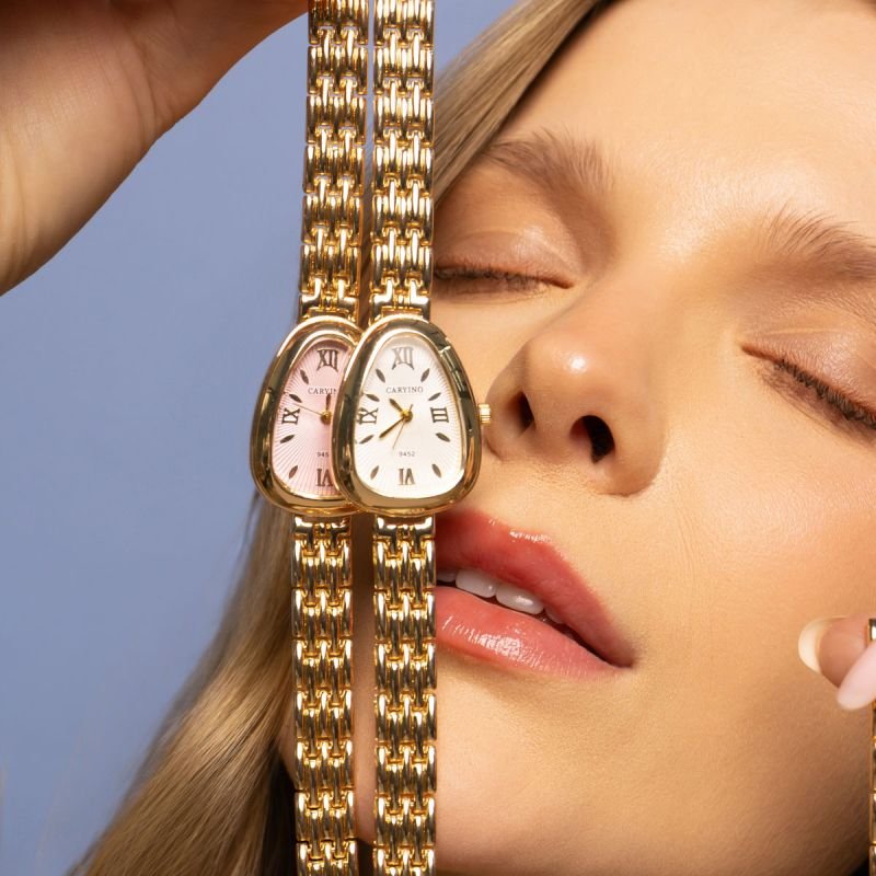 RELÓGIO VITTORI ROSA DOURADO AÇO INOX